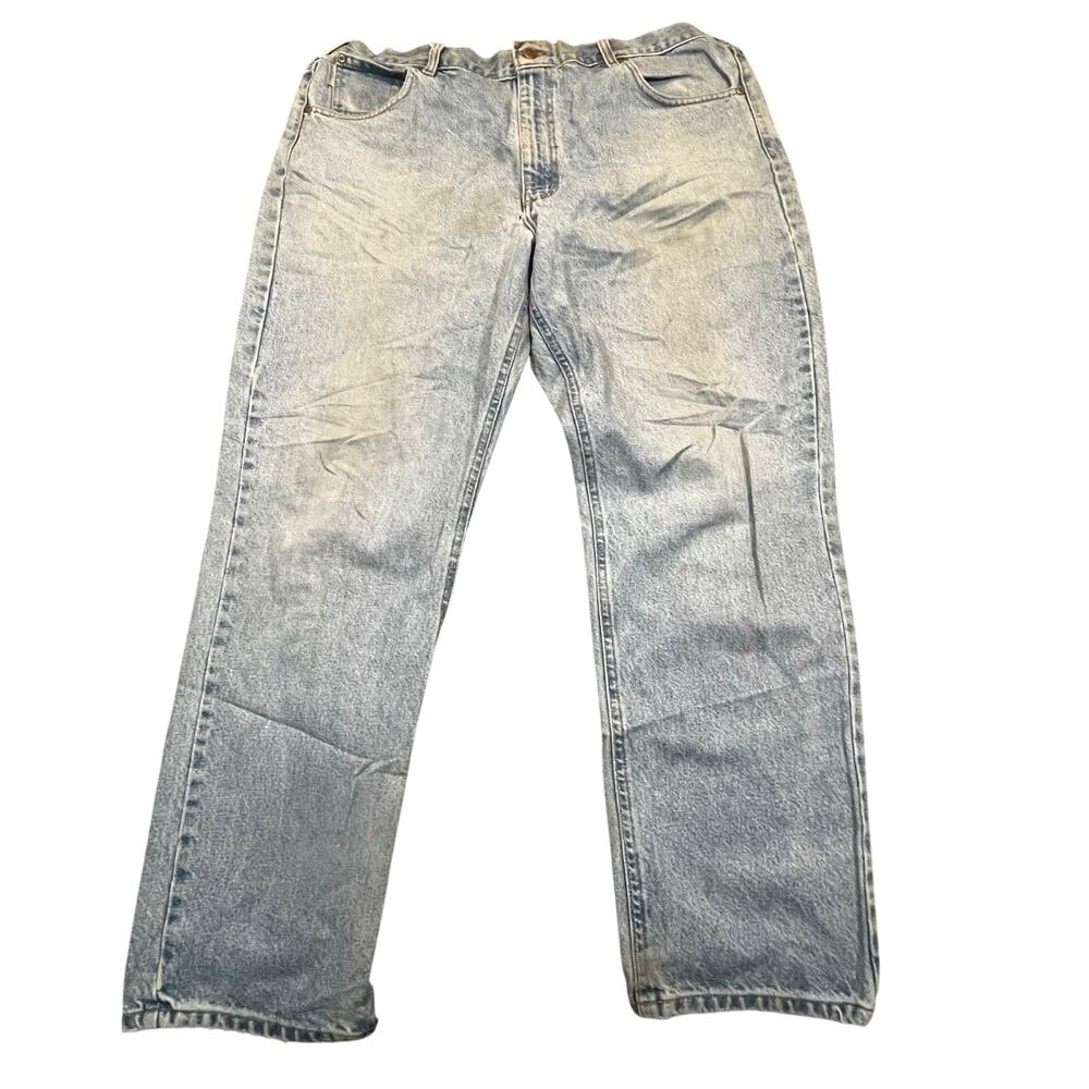 Carhartt‎ Jeans Mens 38x29 Light Wash Straight Leg Workwear Denim Pants